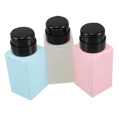 Homoyoyo 3stücke Pumpflasche Zum Herunterdrücken Nagellackentferner Spender Für Flüssigkeiten Augen-make-up-entferner Kosmetikbehälter Nagellackbehälter Flasche Für Alkohol Und von Homoyoyo