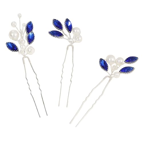 Homoyoyo 3Stücke U Förmige Haarnadeln Hochzeit Haarschmuck Metall Haarnadeln Für Frauen Elegantes Haaraccessoire Für Besondere Anlässe Weißer Farbton von Homoyoyo