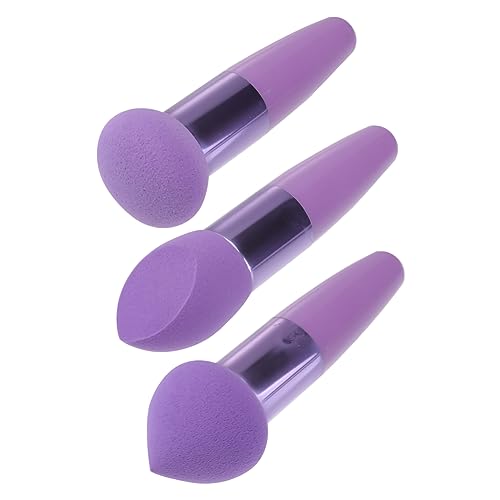 Homoyoyo 3stücke Make-up-tools Mit Nass Trocken Dual-use Make-up Schwämme Und Puderquasten Für Various Kosmetikprodukte Wie Sonnenschutz Flüssige Grundierung Looser Puder Isolationscreme Et von Homoyoyo