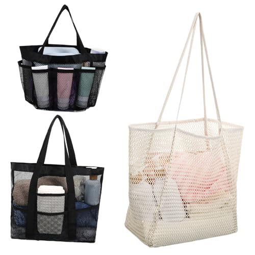 Homoyoyo 3stücke Netz-Strandtasche Für Damen Robuste Und Geräumige Strandbedarf-Tasche Leichtes Netz-einkaufstaschen-Design Für Strandurlaub Und Camping-unternehmungen Homoyoyo 3stücke Netz-Strandtasche Für Damen Robuste Und Geräumige Strandbedarf-Tasche Leichtes Netz-einkaufstaschen-Design Für Strandurlaub Und Camping-unternehmungen von Homoyoyo
