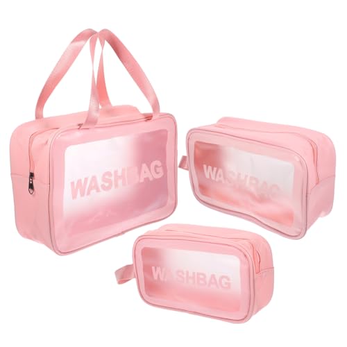 Homoyoyo 3stücke Transparente Kosmetiktasche Reise Kulturbeutel Durchsichtige Make-up Tasche Für Damen Reiseutensilien in Reisegröße Packtaschen Für Make-up Und Toilettenartikel von Homoyoyo