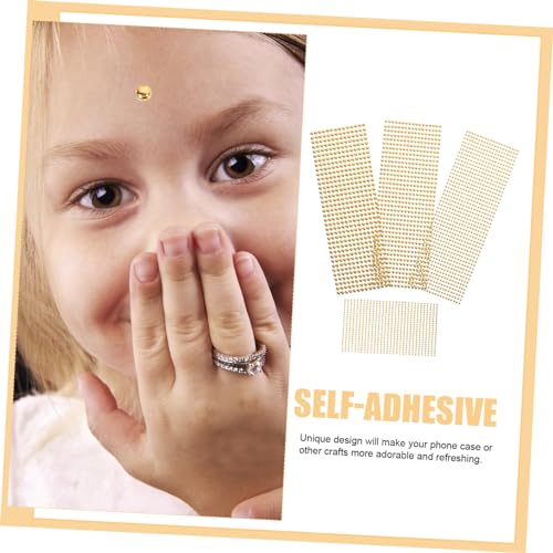 Homoyoyo 4 Blätter Selbstklebende Perlen Aufkleber Teiliges in Verschiedenen Dekorative Gesichtspunkte für Make Up und Maskerade Einfache Anwendung Vielseitig für Augenbrauen und von Homoyoyo