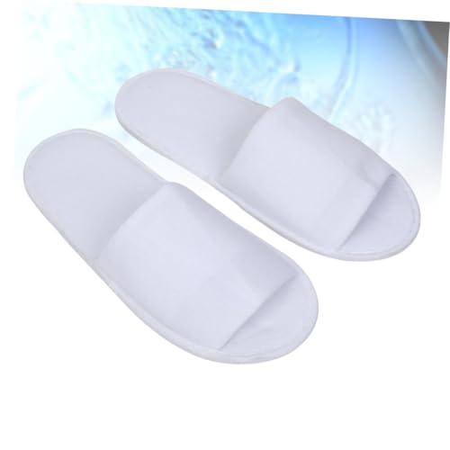 Homoyoyo 4 Paare Einweg Herren Slipper Weiß Faltbare Atmungsaktive Hotelschuhe Offene Zehen Leichte Portable Gästeschuhe für Reisen Spa und Alltagsschutz von Homoyoyo