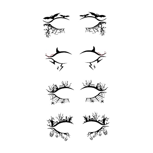 Homoyoyo 4paare Augenaufschriften Für Halloween Augenlinie Aufkleber Cosplay Eyeliner Dekoration Einfach Anzuwenden Für Kostümpartys Und Besondere Anlässe von Homoyoyo