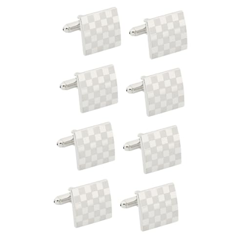 Homoyoyo 4 Paare Herren Manschettenknöpfe mit Quadratischem Design Stilvolle Accessoires für für Väter Ehemänner Langlebig Elegant für Besondere Anlässe von Homoyoyo