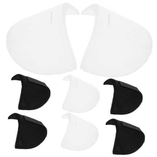 Homoyoyo 4 Paare Schulterpolster aus Schaumstoff Leichte und Atmungsaktive Schulterverstärker für Damenkleidung Dünne Wiederverwendbare Pads für Blazer und Anzüge Schwarz und Weiß Passend von Homoyoyo