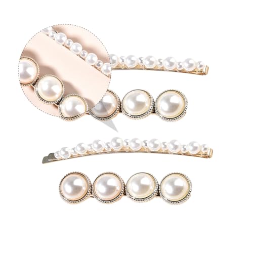 Homoyoyo 4 STÜCKE Handgefertigte Perlen haarklammern Braut Haarschmuck Eleganter Hochzeitsschmuck für Blumenmädchen und Festliche Anlässe von Homoyoyo