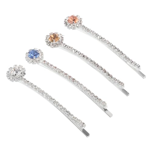 Homoyoyo 4 STÜCKE Schicke Haarspangen mit Funkelnden Strasssteinen Dekorative Haarklammern Damen Vielseitig für Hochzeit Party und Alltag Leicht und Stilvoll für Jede Frisur von Homoyoyo