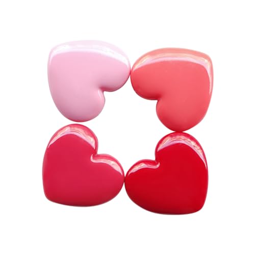 Homoyoyo 4 STÜCKE Teiliges Nachfüllbare Herzförmige Kosmetikdöschen Kunststoff Lippenstift Lippenbalsam Lidschatten Aufbewahrungsbox Reiseleicht für Damen und Mädchen Zufällige Farbe von Homoyoyo