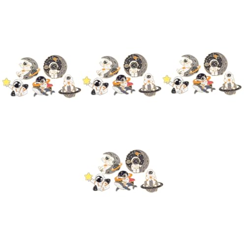 Homoyoyo 4 Sätze Astronaut Broschen Metall Lustige Cartoon Anstecker Für Kleidung Taschen Jacken Accessoires Für Frauen Männer Langlebig 5 Stück * 4 von Homoyoyo