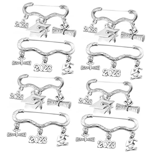 Homoyoyo 4 Sätze Bachelor-cap-brosche 2023 Absolventen Anstecknadel Erinnerungsschmuck Anstecknadel Für Abschlusskappen Abschlussnadel Brosche Legierung Silver 2 Stücke * 4 von Homoyoyo