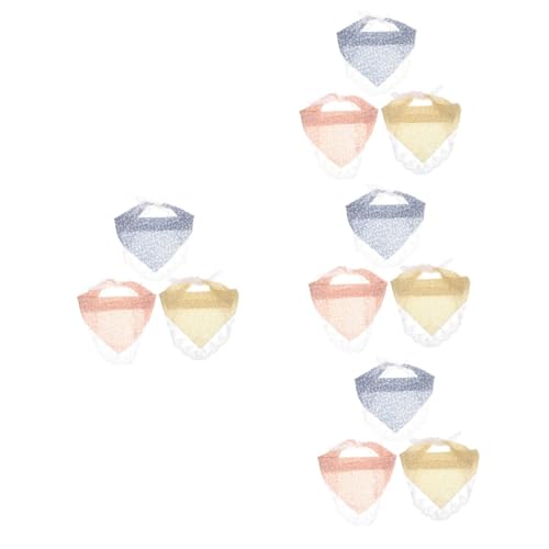 Homoyoyo 4 Sätze Damen Haarbandanas Spitze Dreieckige Haar Schals Leicht Atmungsaktiv Für Besondere Anlässe Für Fotos Reisen 3 Stücke * 4 von Homoyoyo