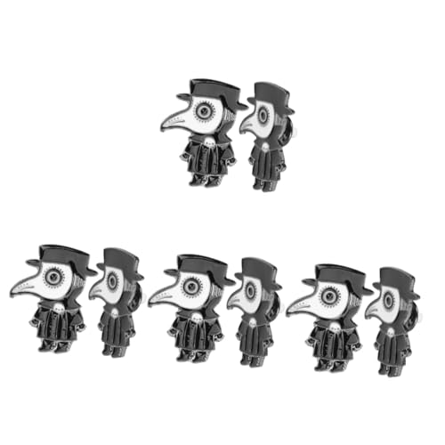 Homoyoyo 4 Sätze Doctor Broschen Schwarze Emaille Anstecknadeln Für Hüte Kleidung Accessoires Punk Dekoration Für Frauen 2 Stück * 4 von Homoyoyo