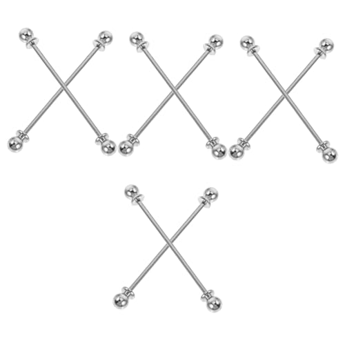 Homoyoyo 4 Sätze Herren Krawattennadel Metall Kragensteg Nadel Für Hemdkragen Stilvolle Krawattenpins Für Männer Anzug Hochzeit Valentinstag Besondere Anlässe 2 Stück * 4 von Homoyoyo