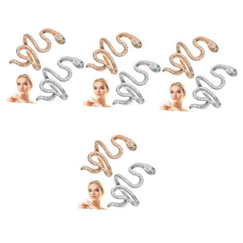 Homoyoyo 4 Sätze Schlangenringe Für Männer Frauen Stilvolle Accessoires Poliertem Für Partys Geburtstage Besondere Anlässe Unisex Schmuck 2 Stücke * 4 von Homoyoyo