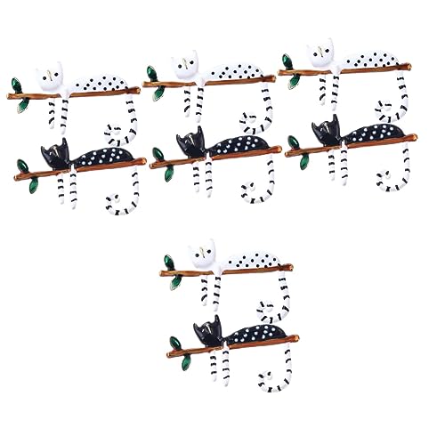 Homoyoyo 4 Sätze Teiliges Katzenbroschen Set Für Frauen Niedliche Anstecker Für Hüte Kleidung Accessoires Dekoration Für Partys Hochzeiten 2 Stück * 4 von Homoyoyo