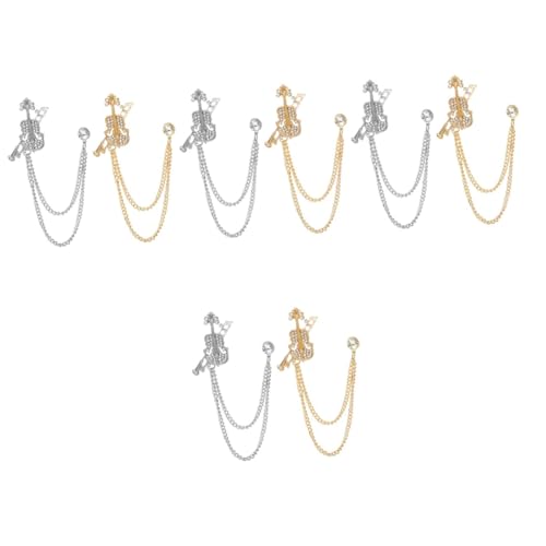 Homoyoyo 4 Sätze Violinbrosche Geigennadel Emaille Kragennadel Musikbrosche Broschen Für Frauen Revers Musiknadeln Violinanzug Bring Them Home Pin Coole Boutonniere 2 Stück * 4 von Homoyoyo