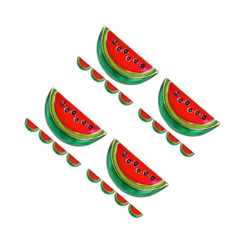 Homoyoyo 4 Sätze Wassermelonenbrosche Geformt Wassermelonen-anstecknadel Zubehör Brosche Mit Wassermelone Wassermelonen-revers Party Broschen Zinklegierung 5 Stück * 4 von Homoyoyo