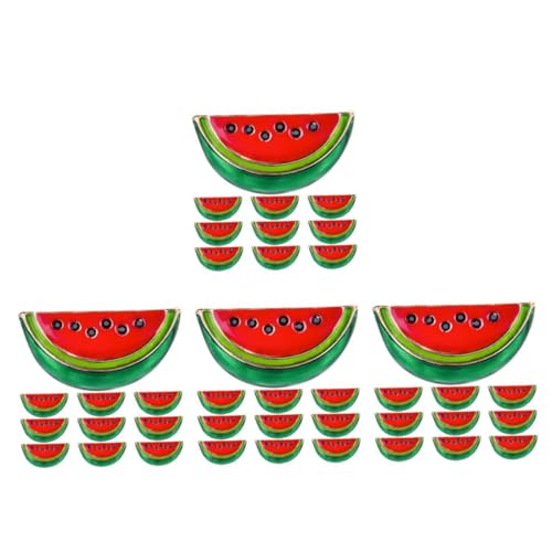 Homoyoyo 4 Sätze Wassermelonenbrosche Wassermelonen-schalnadel Mode-früchte-brosche Stecknadeln Stillenabzeichen Kragenclip Für Damen Wassermelonen-abzeichen Zinklegierung 10 Stücke * 4 von Homoyoyo