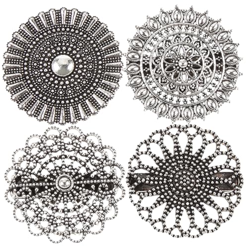 Homoyoyo 4 Stck. Vintage Blumen Brosche Hey Zubehör Form Für Stifte Kleidung Brosche Hochzeitskleid Brosche Hutbrosche Dekorative Broschennadel Frauen Brosche Legierung von Homoyoyo