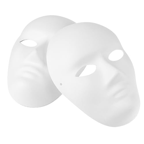 Homoyoyo 4 Stück Blanko Papiermasken Bemalbare Papiermasken LED Gesichtsmasken Maskenballmasken Gesichtsmaskenform Augenmaske Blankomaske Grundierte Bastelmaske Maskenballmaske von Homoyoyo