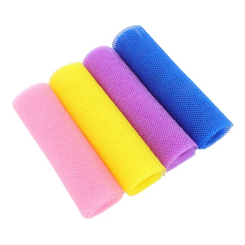 Homoyoyo 4 Stück Elastische Nylon Peeling-handtücher Dehnbares Körperpeeling-tuch für Tiefenwirksame Hautreinigung Leichter Dusch Saunatuch-rückenreiniger für Tägliche Anwendung von Homoyoyo