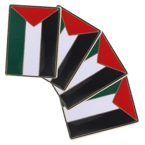 4Stücke Palästina Flaggen Anstecknadel Metall Brosche für Anzug Rucksack und Kleidung Dekoratives Abzeichen für Patriotische Anlässe und Sammler von Homoyoyo