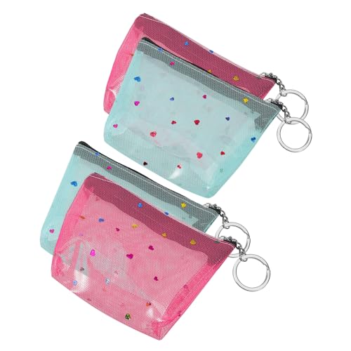 Homoyoyo 4 Stück Geldbeutelmünze Gewebte Handtasche Für Frauen Gewicht Anhängerdekoration Hängender Obstkorb 3 Etagen Bündeln Sofortig Taschenanhänger Handhaben Kette Konfrontiert Sieb PVC von Homoyoyo