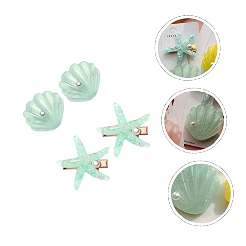 Homoyoyo 4 Stück Haarnadeln Meerestern Haarklammern Haarspangen für Damen und Mädchen Eleganter Haarschmuck mit Perlen für Strand und Alltagslook von Homoyoyo