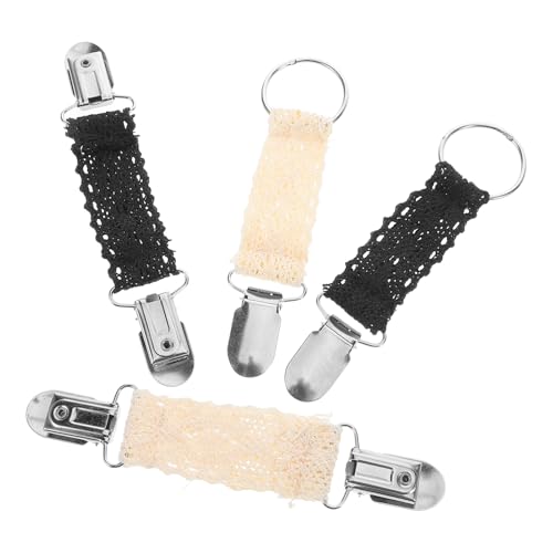 Homoyoyo 4 Stück Handtasche Hutclip Hutclips für Wind Strandhut-Clip elastischer Cardigan-Clip tragbarer Hutclip Kleidung Cinch-Clip Cinch-Clips Schalklammern Zinklegierung von Homoyoyo