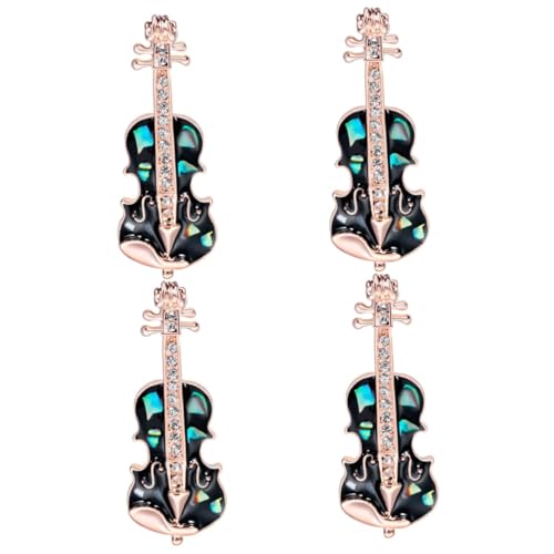 Homoyoyo 4 Stück Lackierte Corsage -Stifte gitarre Broschennadel Musiknote Brustnadel Instrumenten -Mode -Revers -Brosche Anstecknadel für Musikinstrumente Strassnadel süße nadel Legierung von Homoyoyo