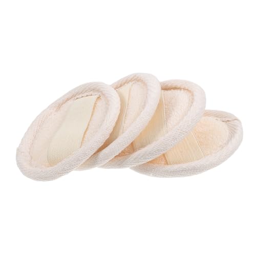 Homoyoyo 4 Stück Loofah Pads zur Gesichtsreinigung Exfolierende Reinigungspads für Sanftes Peeling Make Up Entferner für Tägliche Hautpflege und von Homoyoyo