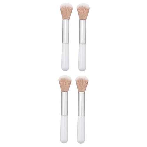Homoyoyo 4 Stück Make up Pinselset Für Frauen Flauschige Puder Und Rougepinsel Tragbare Kosmetikpinsel Für Foundation Und Blush Make up Tool Für Reisen von Homoyoyo