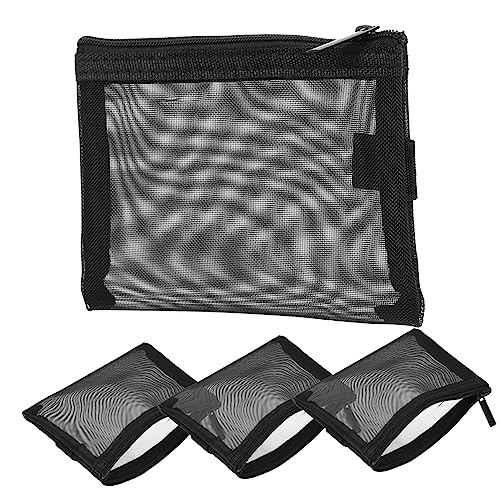Homoyoyo 4 Stück Mesh Kosmetiktaschen Praktische Lippenstift Aufbewahrungstaschen Kleine Make up Taschen Für Reisen Transparente Make up Organizer Für Damen von Homoyoyo