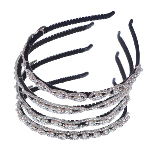 Homoyoyo 4 Stück Modische Perlen haarreifen mit Funkelnden Strasssteinen Eleganter Kopfschmuck für Damen und Mädchen Schlichtes Design Geeignet für Alltag Party und Hochzeit Homoyoyo 4 Stück Modische Perlen haarreifen mit Funkelnden Strasssteinen Eleganter Kopfschmuck für Damen und Mädchen Schlichtes Design Geeignet für Alltag Party und Hochzeit von Homoyoyo