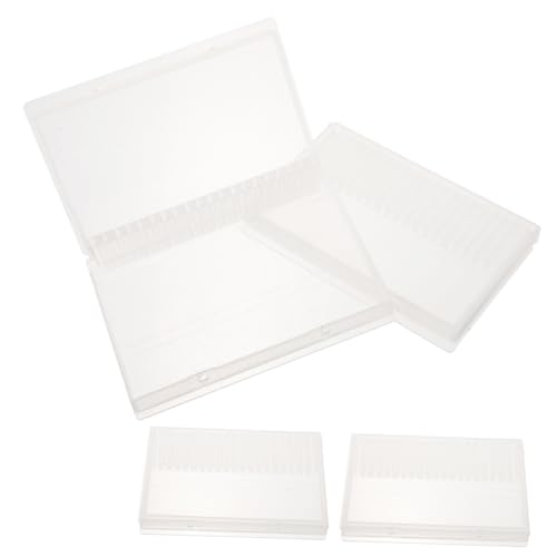 Homoyoyo 4 Stück Nagelbohrer Bits Organizer Transparenter Nagelfräser Bit Halter mit Löchern Praktischer Aufbewahrungsbehälter für Maniküre Fräsköpfe für Salon und Heimgebrauch von Homoyoyo