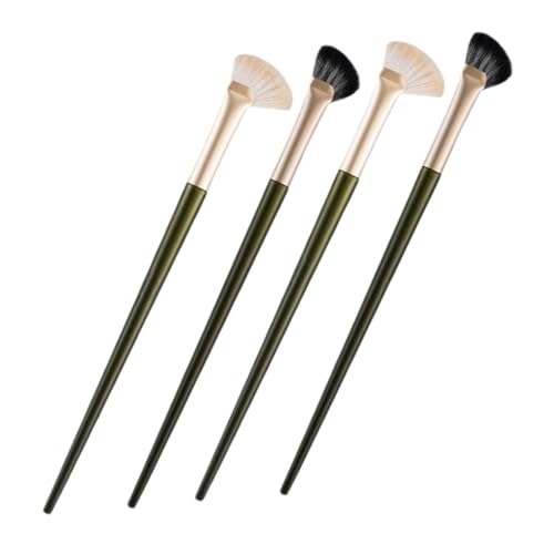 Homoyoyo 4 Stück Nasen Konturenpinsel Ergonomisch Multifunktional Weiche Synthetische Borsten für Concealer Foundation Lidschatten Puder Augenbrauen Make Up Zubehör Präzise Anwendung von Homoyoyo