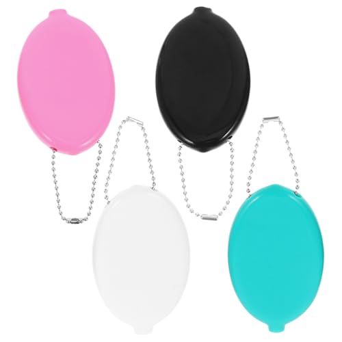 4er-Pack Ovale Geldbörse Mit Kette PVC-aufbewahrungsbehälter Schlüsselanhängertasche Geldtasche Geldbörse Für Die Reise 4er-Pack Ovale Geldbörse Mit Kette PVC-aufbewahrungsbehälter Schlüsselanhängertasche Geldtasche Geldbörse Für Die Reise von Homoyoyo