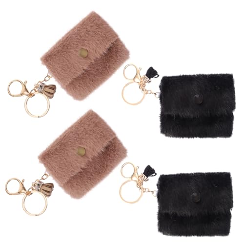 Homoyoyo 4stücke Mini-Portemonnaie Mit Schlüsselanhänger Kleines Geldbörse Für Damen Münzgeldbörse Wechselgeldbörse Kleine Tasche Mit Schlüsselanhänger Münzbörse Kompakt Und von Homoyoyo