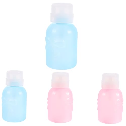 Homoyoyo 4 Stück Pumpspender Flaschen Nagellackentferner Spender Reise Make Up Entferner Pumpspender Kompaktes Auslaufsicheres Design für Nagelpflege und Kosmetik von Homoyoyo