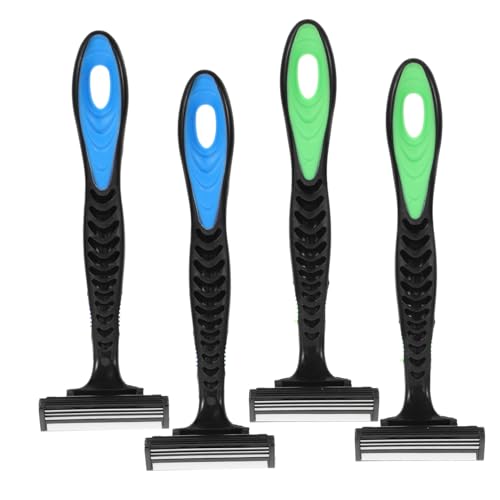 Homoyoyo 4 Stück Rasierer für Männer Tragbares Haarentfernungsgerät für Gesicht und Körper für Empfindliche Haut und Reisen von Homoyoyo