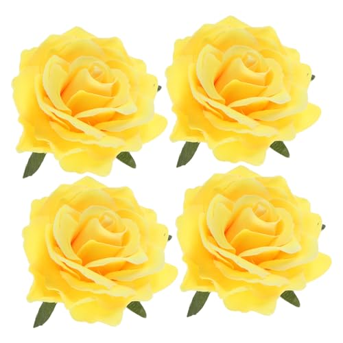 Homoyoyo 4 Stück Rosen Haarnadel Für Mädchen Netzstoff Broschen Rosen Revers Fächer Schaukel Dekoration Pool Party Dekorationen Haar Accessoires Haarbänder Brillen Dekoration von Homoyoyo