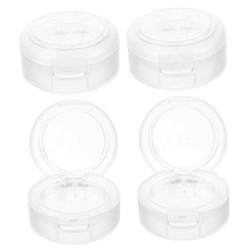 Homoyoyo 4 Stück Runde Leere Lidschattenpans aus Kunststoff Langlebige Kosmetikbehälter für Lippenbalsam und Lidschatten Kompakt und Tragbar für Frauen und Mädchen von Homoyoyo