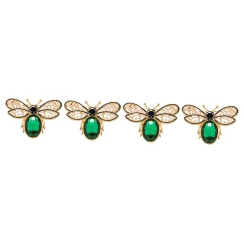 Homoyoyo 4 Stück Shawl Pin Brosche Bienenform Kleidung Accessoire für Damen Grüne Brosche für Anzüge Alltagsmode Stilvolles Sicheres Design von Homoyoyo