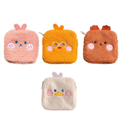 Homoyoyo 4 Stück Teiliges Aufbewahrungstaschen für Damen Hygienetücher Menstruationspads Praktische Organizer Zufälligen Farben für Kosmetik Schmuck Kleine Gegenstände von Homoyoyo