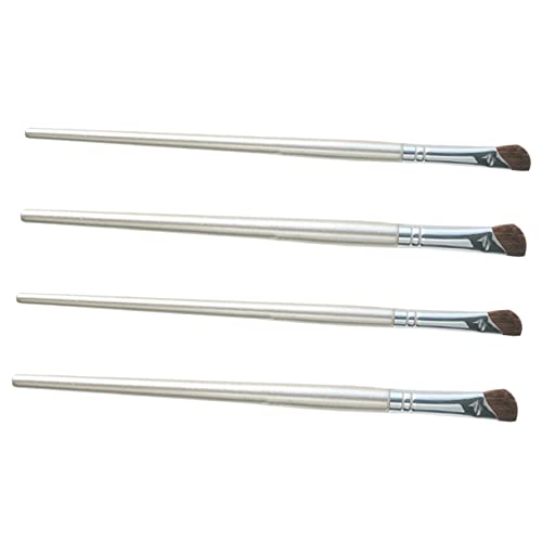 Homoyoyo 4 Stück Teiliges Augen Make Up Pinselset Schräger Konturenpinsel für Nasenhighlighting und Lidschatten Langlebige und Leicht zu Reinigende Kosmetikpinsel für Präzises Make Up von Homoyoyo