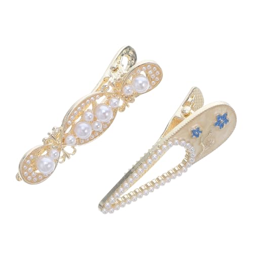 Homoyoyo 4 Stück Teiliges Barock Haarclip Set Leichte Mini Blumen Haarspangen mit Filigraner Hohloptik Haarklammern für Damen Komfortabel und Zart für Hochzeit und Festliche Anlässe von Homoyoyo