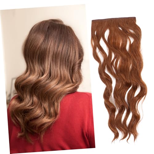 Homoyoyo 4 Stück Teiliges Clip in Haarteil Gewellte Extensions aus Hitzebeständigem Fasermaterial für Damen Natürliche Farbmischung Einfach Anzubringen Entfernen für Vielseitige Frisuren von Homoyoyo