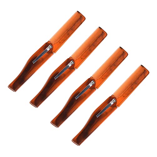 Homoyoyo 4 Stück Teiliges Faltbares Herren haarstyling Robustem Kunststoff Antistatisch Vielseitig für Glattes Lockiges Kurzes und Langes Haar für Unterwegs und Tägliche Pflege von Homoyoyo