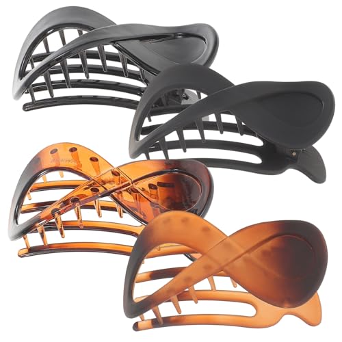 Homoyoyo 4 Stück Teiliges French Hair Clips Flache Haarklammern aus Robustem Material Haarspangen für Damen Vielseitig Einsetzbar für Stilvolle Frisuren Farblich Abgestimmt in Glänzendem von Homoyoyo